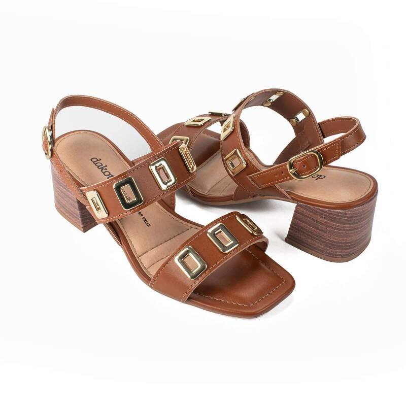 Sandália Dakota Salto Bloco - Feminina - Caramelo Marrom 5