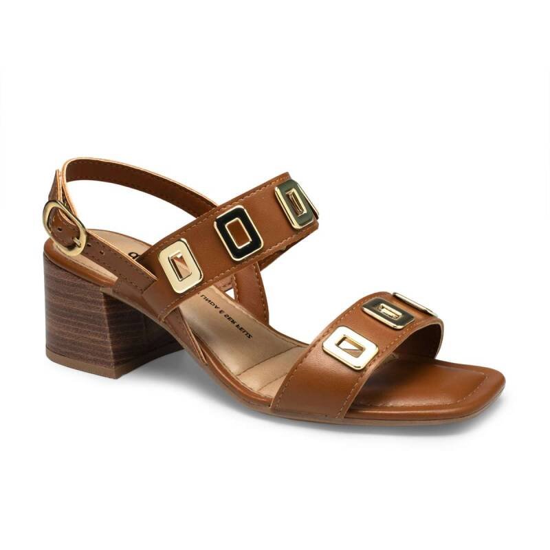 Sandália Dakota Salto Bloco - Feminina - Caramelo Marrom 1