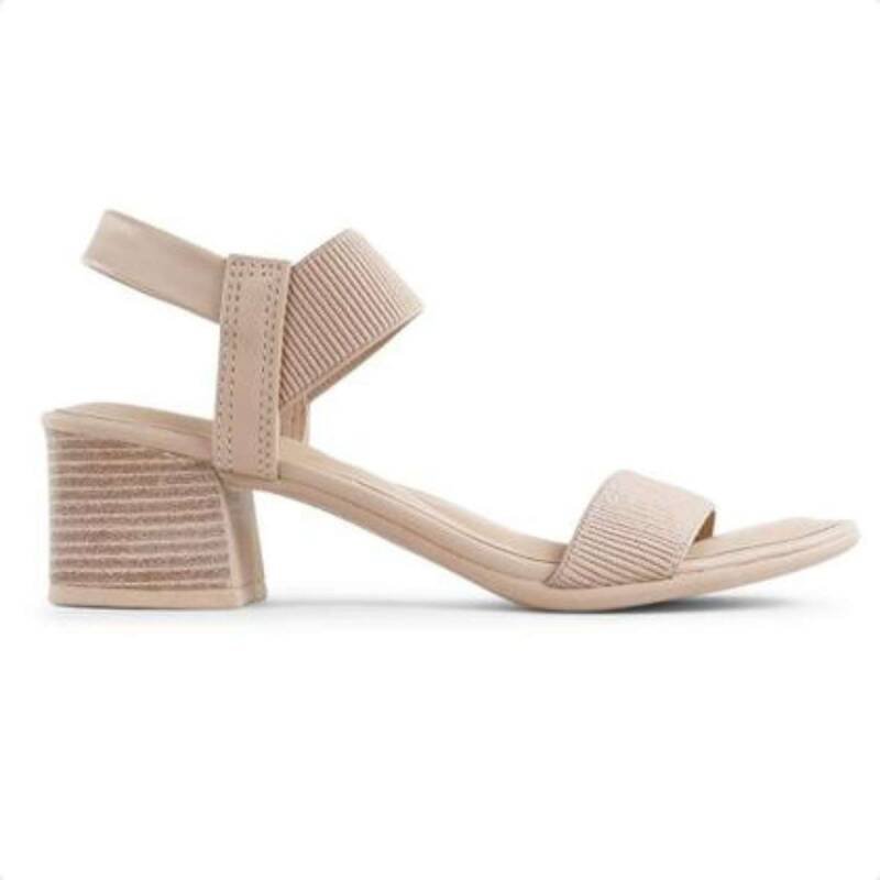 Sandália Comfortflex Salto Bloco - Feminina - Bege Bege 2