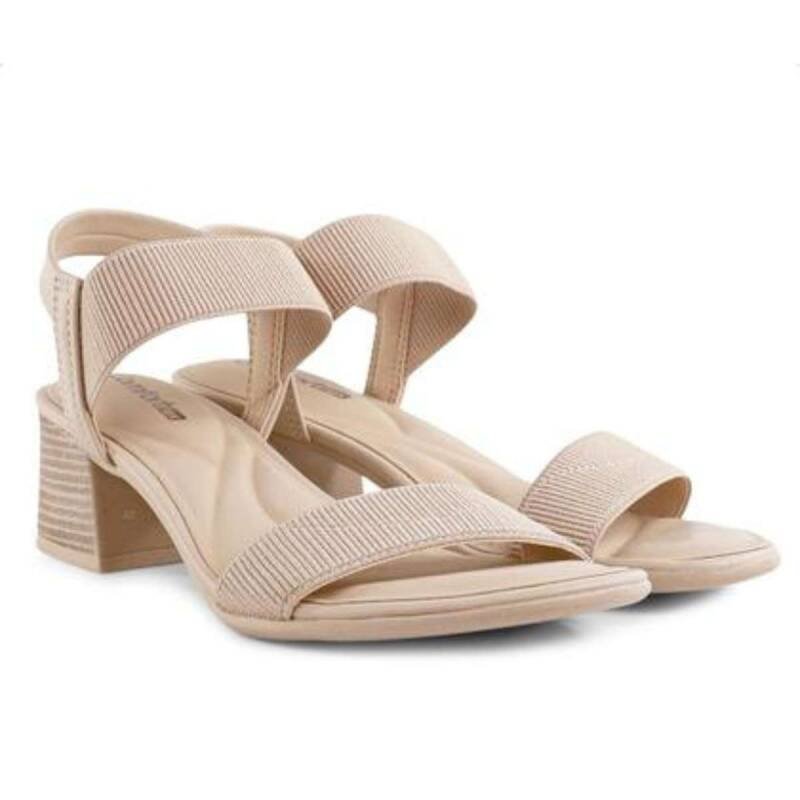 Sandália Comfortflex Salto Bloco - Feminina - Bege Bege 4