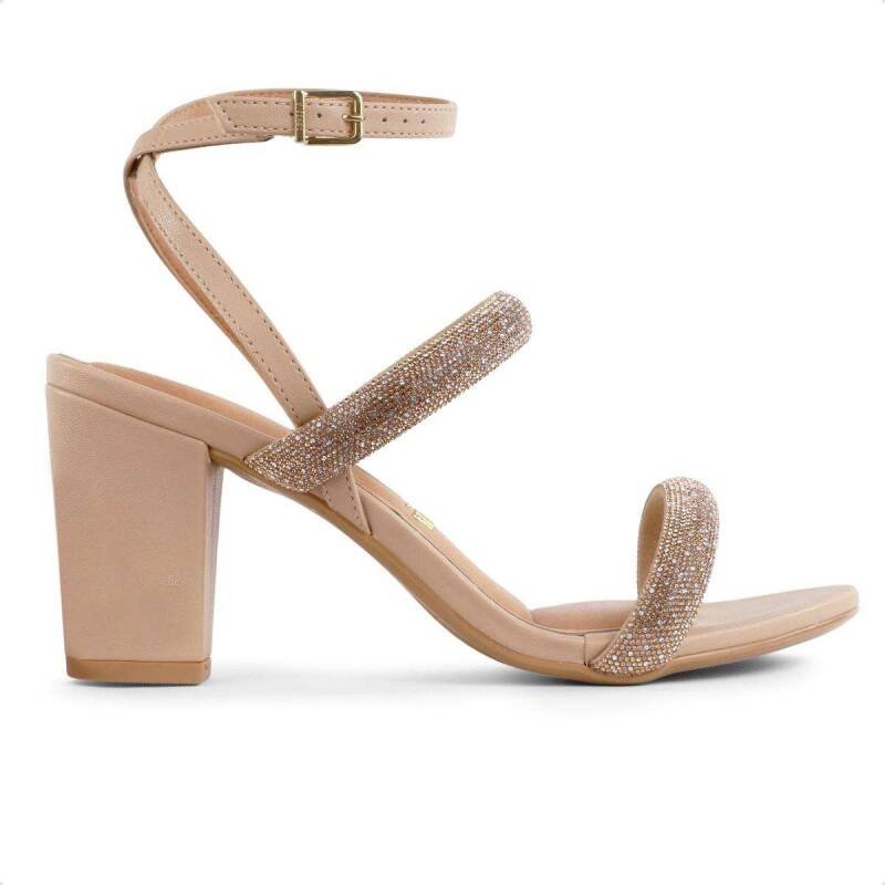 Sandália Vizzano Salto Alto - Feminina Bege 2