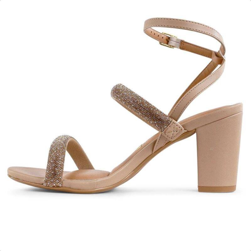 Sandália Vizzano Salto Alto - Feminina Bege 3