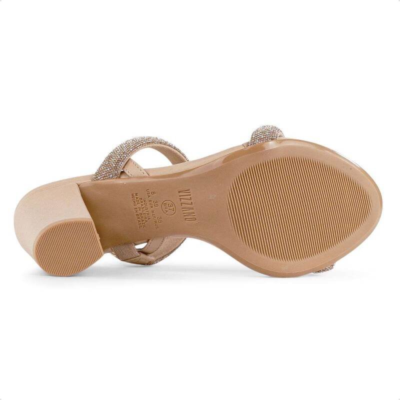 Sandália Vizzano Salto Alto - Feminina Bege 6