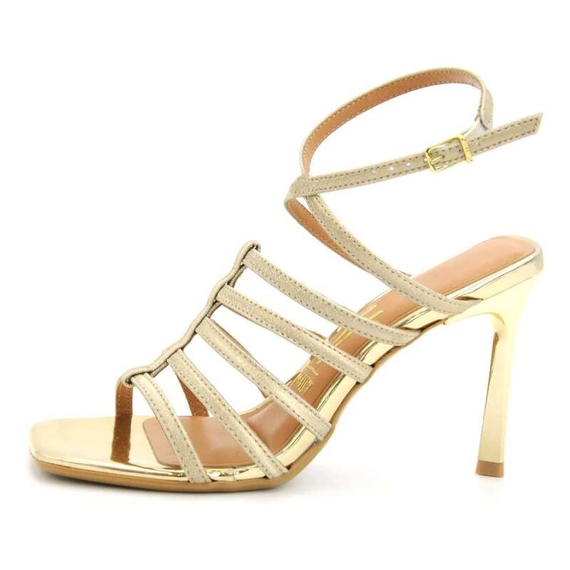 Sandália Vizzano Salto Fino - Feminina - Dourado Dourado 3