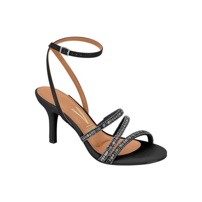 Vizzano Sandalia Tira Preta Salto Fino Sandália Vizzano Sandalia