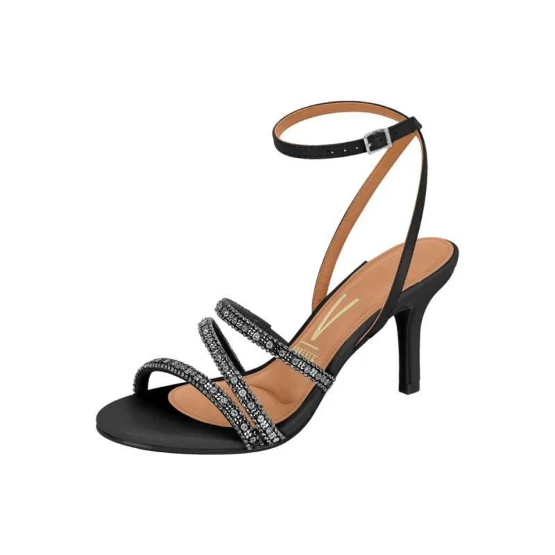 Sandália Vizzano Salto Fino - Feminina - Preto Preto 2
