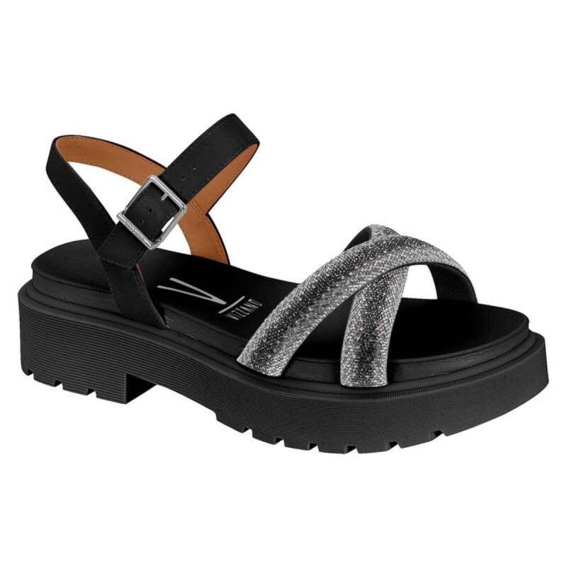 Sandália Vizzano Flatform Feminina Preto Preto