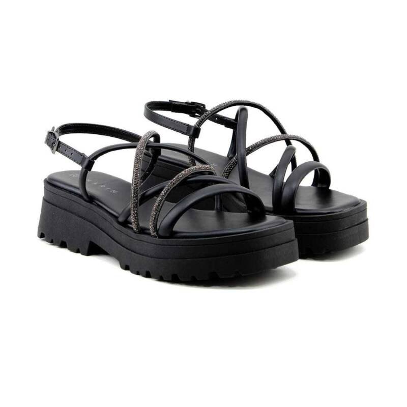 Sandália Ramarim Plataforma - Feminina Preto 4