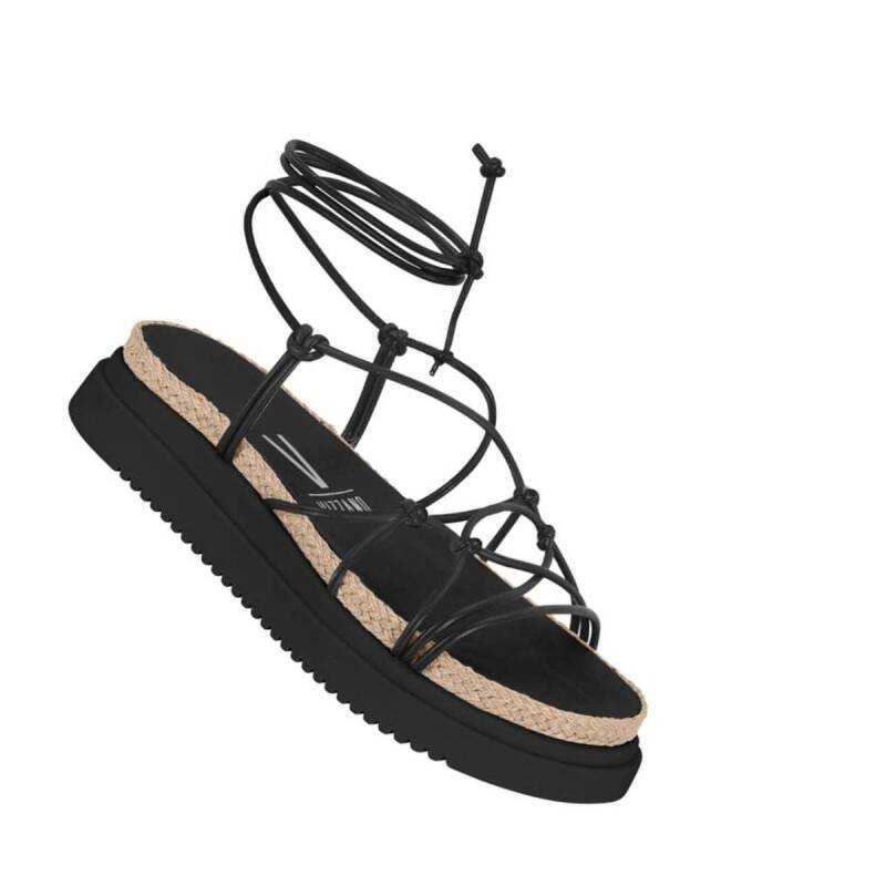 Sandália Vizzano Flatform com Amarração - Feminina Preto 3