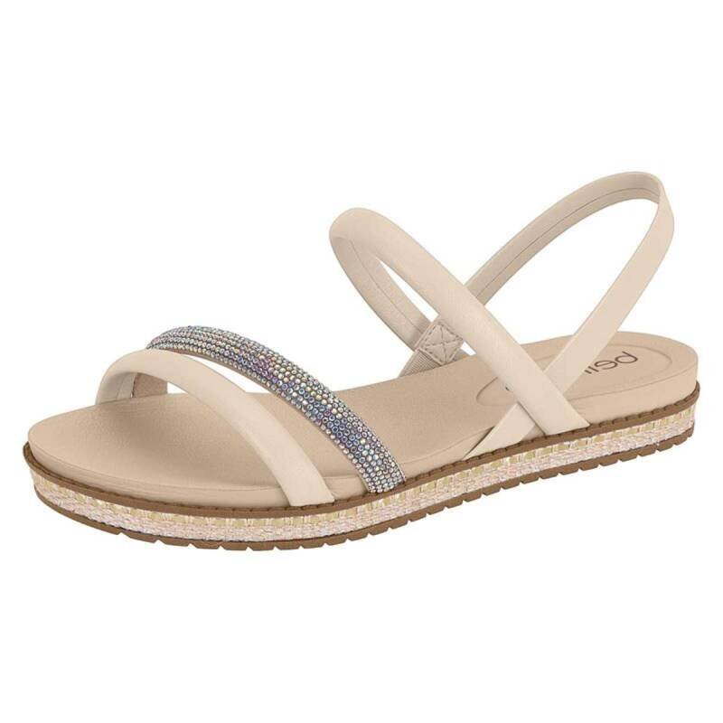 Sandália Beira Rio Rasteira - Feminina Bege 2