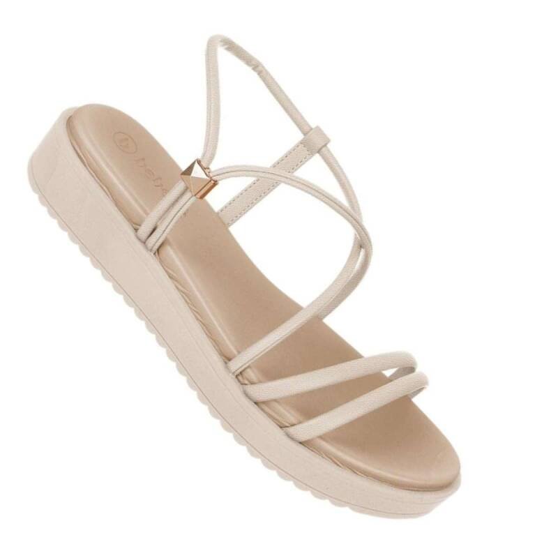 Sandália Bebecê Flatform - Feminina Areia 3