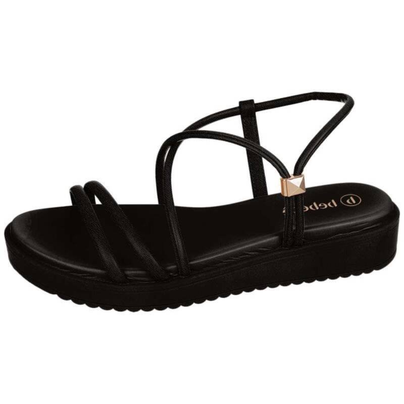 Sandália Bebecê Flatform - Feminina Preto 2