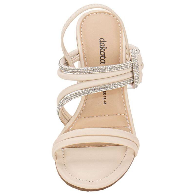 Sandália Dakota Salto Bloco - Feminina Bege 4