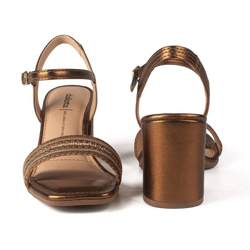 Sandália Dakota Salto Bloco - Feminino - Bronze Bronze 6