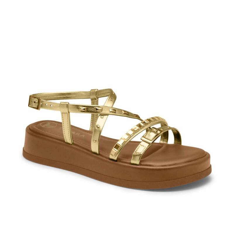 Sandália Tanara Flat - Feminina - Champagne Champagne 1