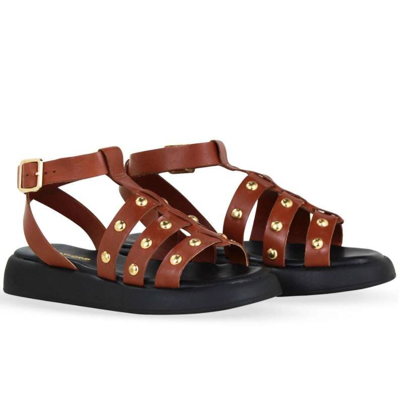 Sandália Bottero Rasteira Couro - Feminina Marrom 2