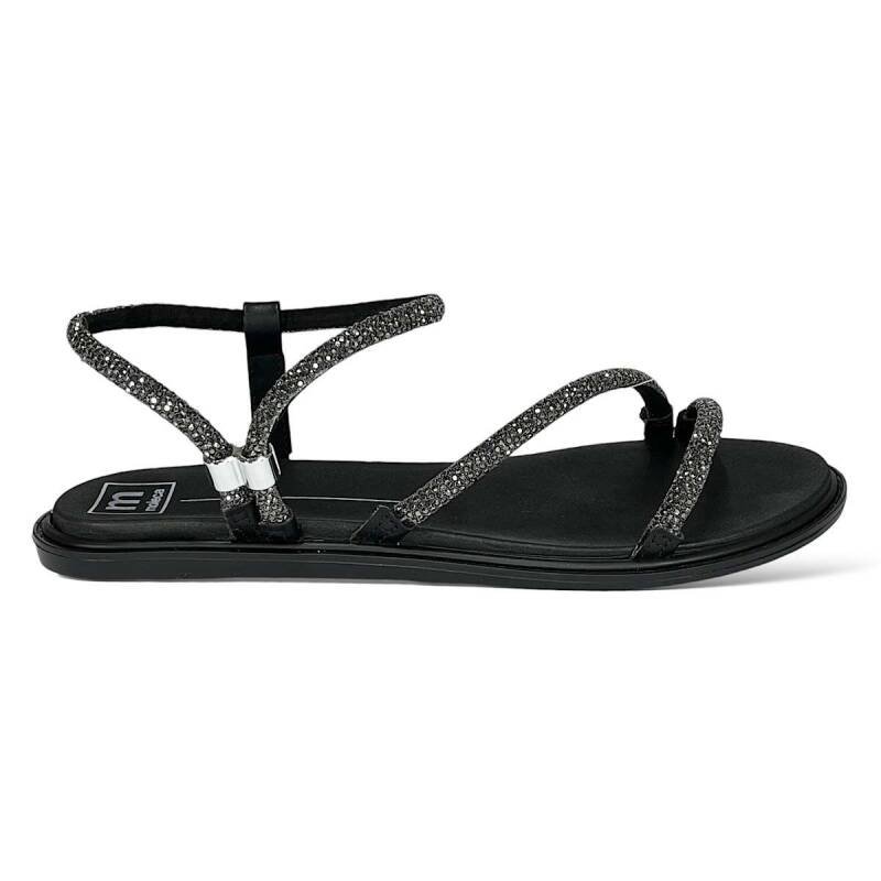 Sandália Moleca Rasteira - Feminina Preto 2