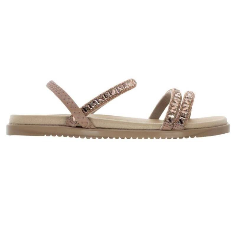 Sandália Moleca Rasteira - Feminina - Bege Bege 2