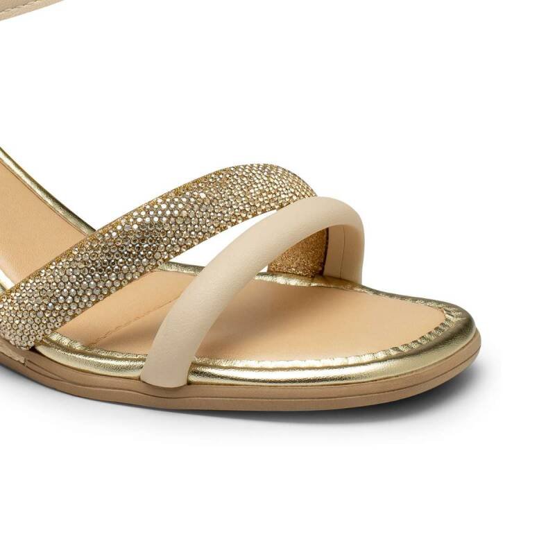 Sandália Mississipi Anabela - Feminina - Cottonouro light Dourado 3