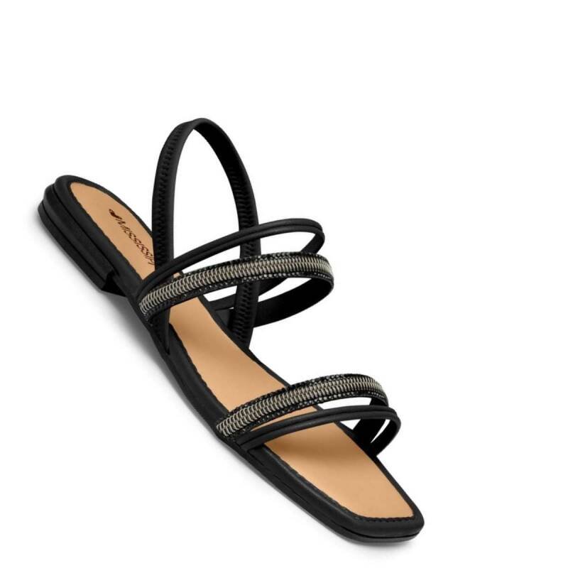 Sandália Mississipi Rasteira - Feminina Preto 5