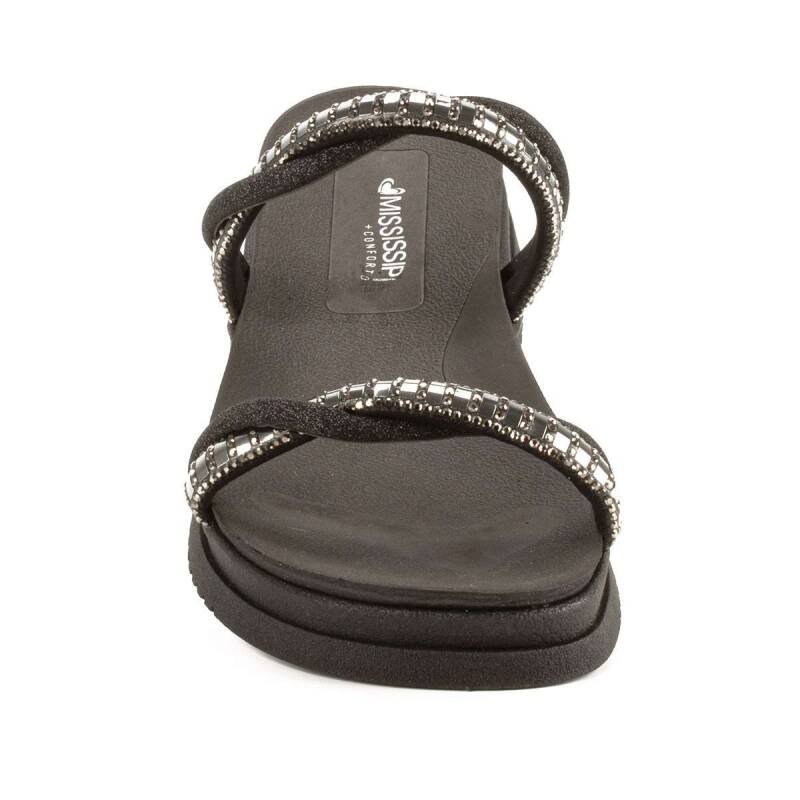 Sandália Mississipi Papete Slide Flatform - Feminina Preto 4
