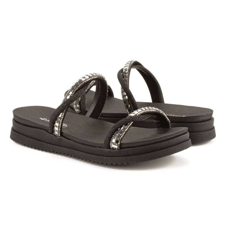Sandália Mississipi Papete Slide Flatform - Feminina Preto 5