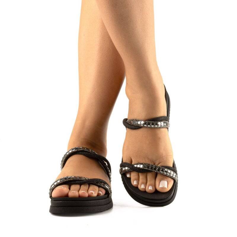 Sandália Mississipi Papete Slide Flatform - Feminina Preto 7