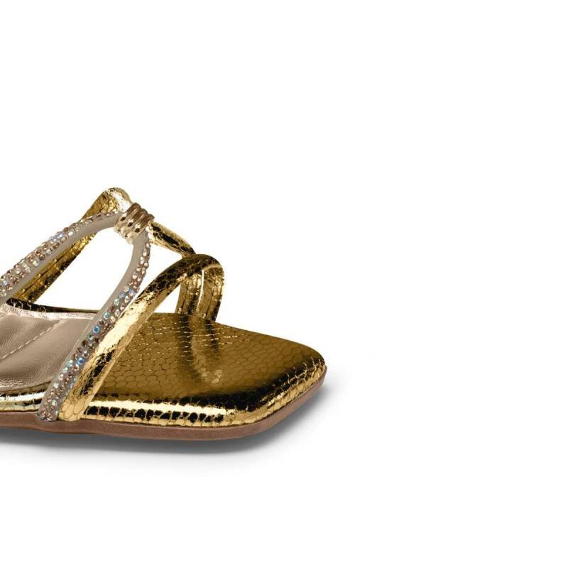 Sandália Mississipi Salto Bloco - Feminina - Dourado Bronze/Ouro 2