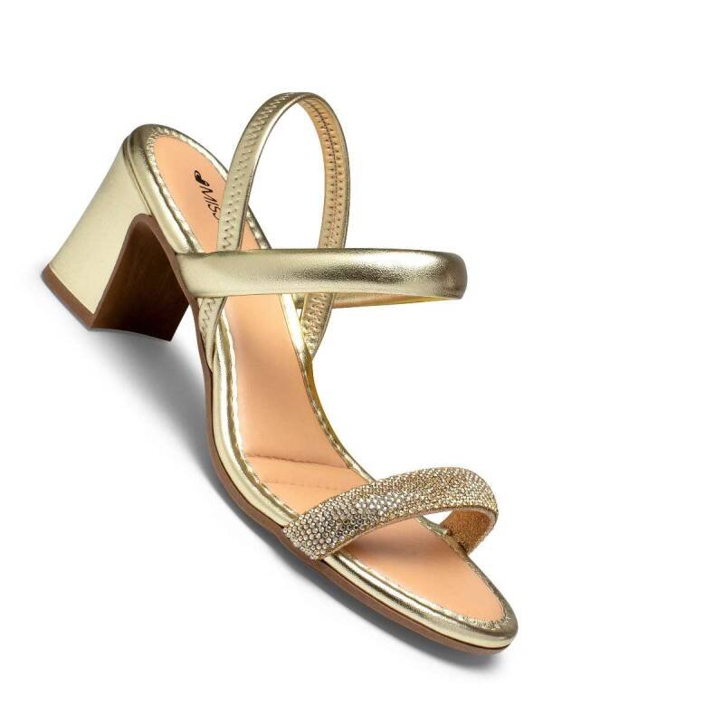Sandália Mississipi Salto Médio - Feminina - Ouro Dourado 5