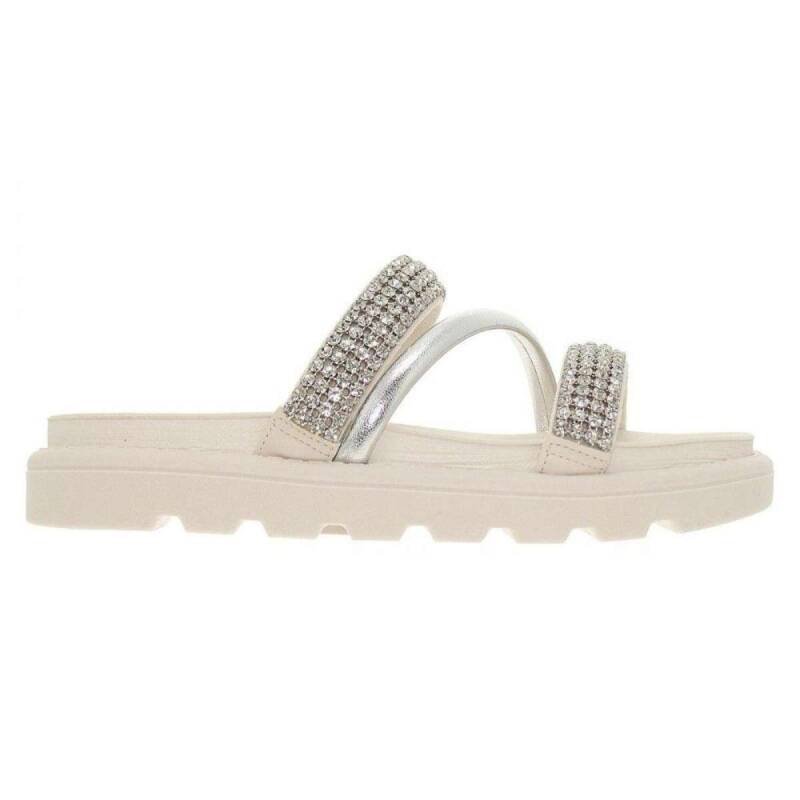 Sandália Vizzano Papete Strass - Feminina - Branco off Branco 2