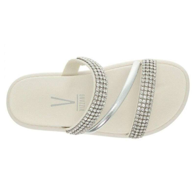 Sandália Vizzano Papete Strass - Feminina - Branco off Branco 6