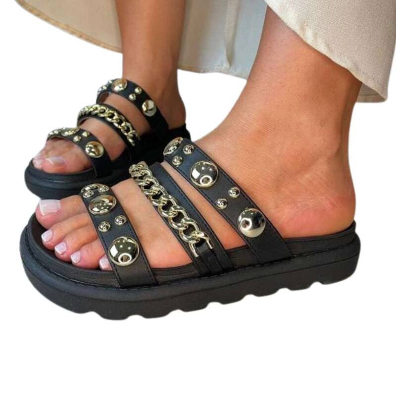 Samdália Vizzano Papete Flatform - Feminina Preto 7