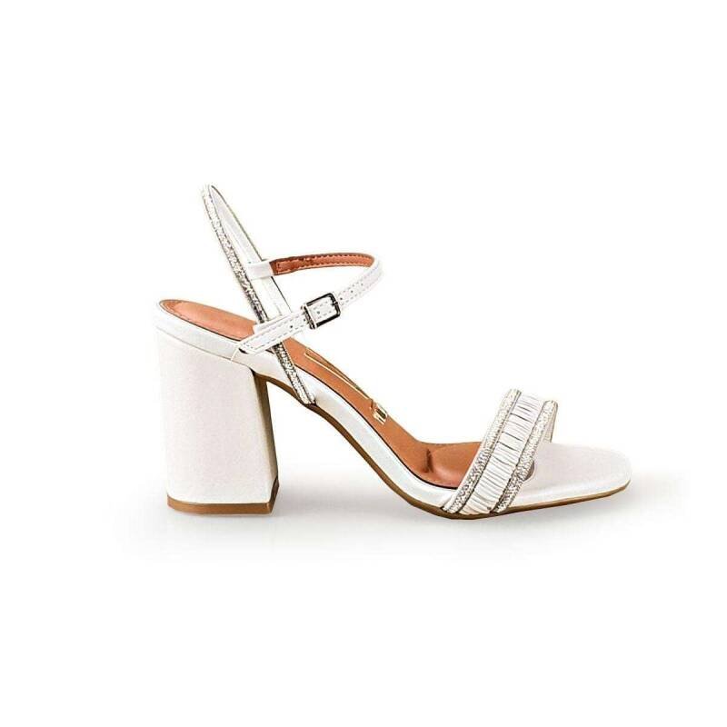 Sandália Vizzano Salto Bloco - Feminino - Branco offbcocris Branco 2