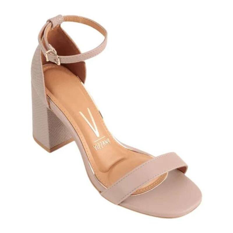 Sandália Vizzano Salto Bloco - Feminina Bege 2