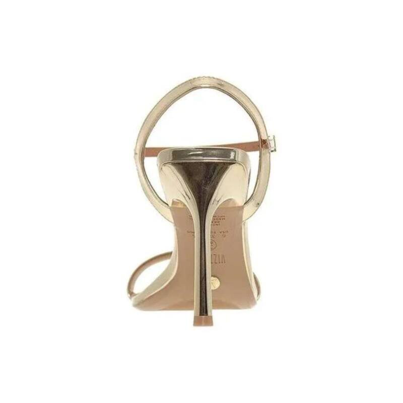 Sandália Vizzano Salto Fino Metalizada - Feminina Dourado 5
