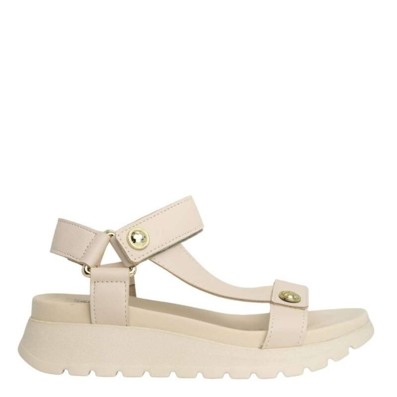 Sandália Modare Conforto Zíper Elástico - Feminina - Crem Bege 2