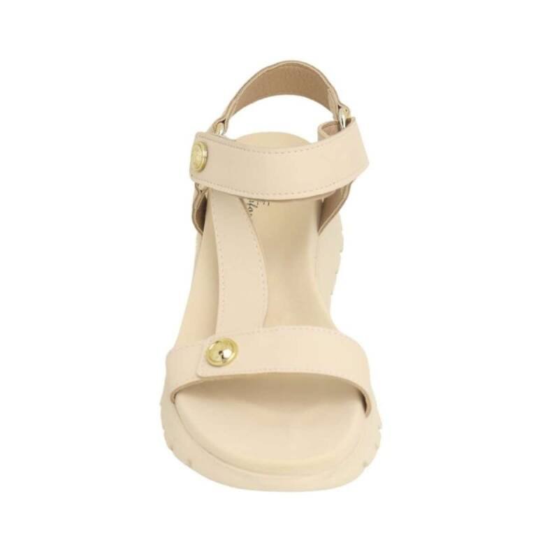 Sandália Modare Conforto Zíper Elástico - Feminina - Crem Bege 4