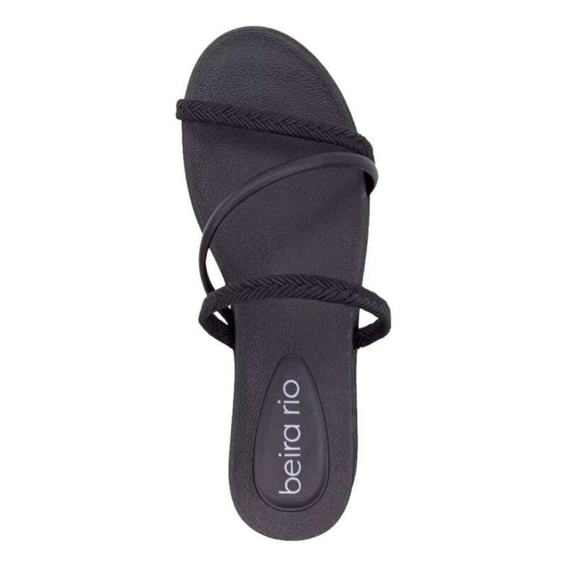 Sandália Beira Rio Flatform Tratorada - Feminina Preto 5