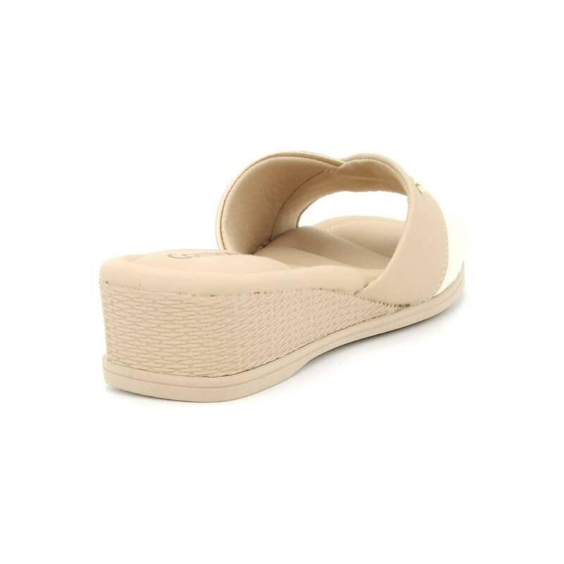 Tamanco Comfortflex Casual - Feminino - Creme Bege 4