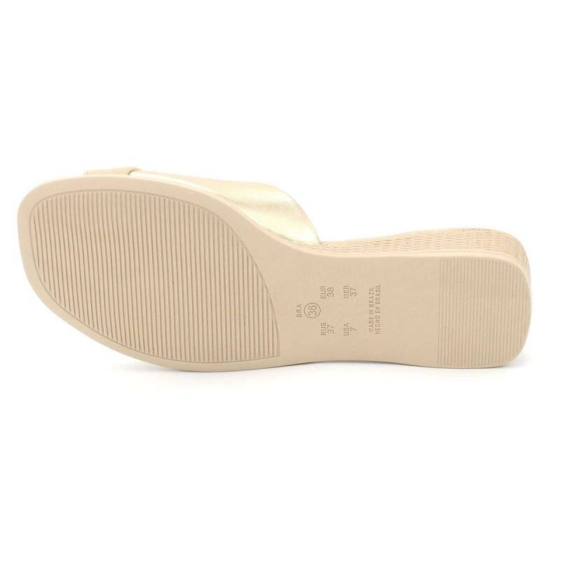 Tamanco Comfortflex Casual - Feminino - Creme Bege 5