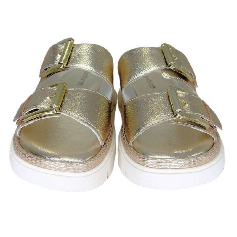 Tamanco Comfortflex Papete - Feminino - Ouro Ouro 5