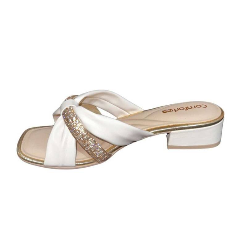 Tamanco Comfortflex Casual - Feminino - Creme Creme 3