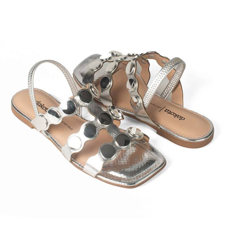 Sandália Dakota Rasteira - Feminina Prata 5