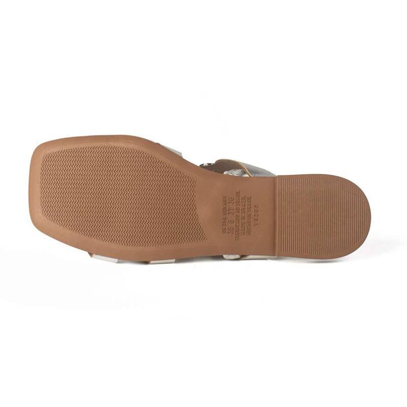 Sandália Dakota Rasteira - Feminina Prata 7