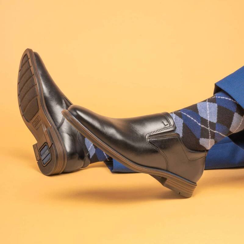 Sapato Pegada Social em Couro - Masculino Preto 6