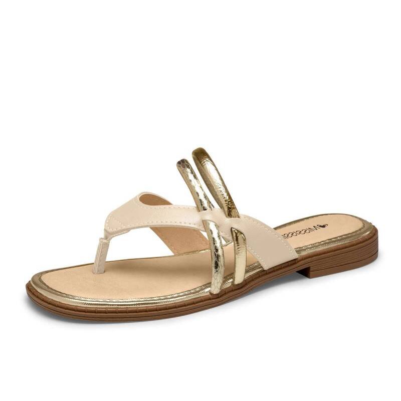 Rasteira Mississipi - Feminina - Bege Bege 2