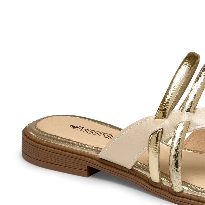 Rasteira Mississipi - Feminina - Bege Bege 3