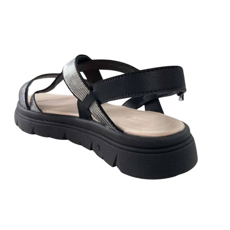 Sandália Pampili Papete Day Flatform - Infantil - Pretoprat Preto/Prata 3