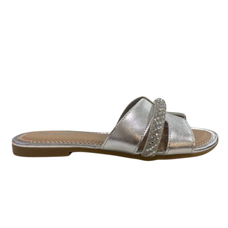 Sandália Pampili Rasteira - Infantil Menina - Prata Prata 2