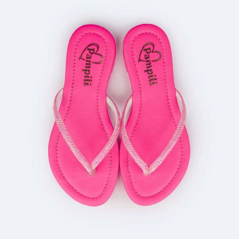 Sandália Pampili Rasteira - Infantil Feminina - Rosa Rosa 3
